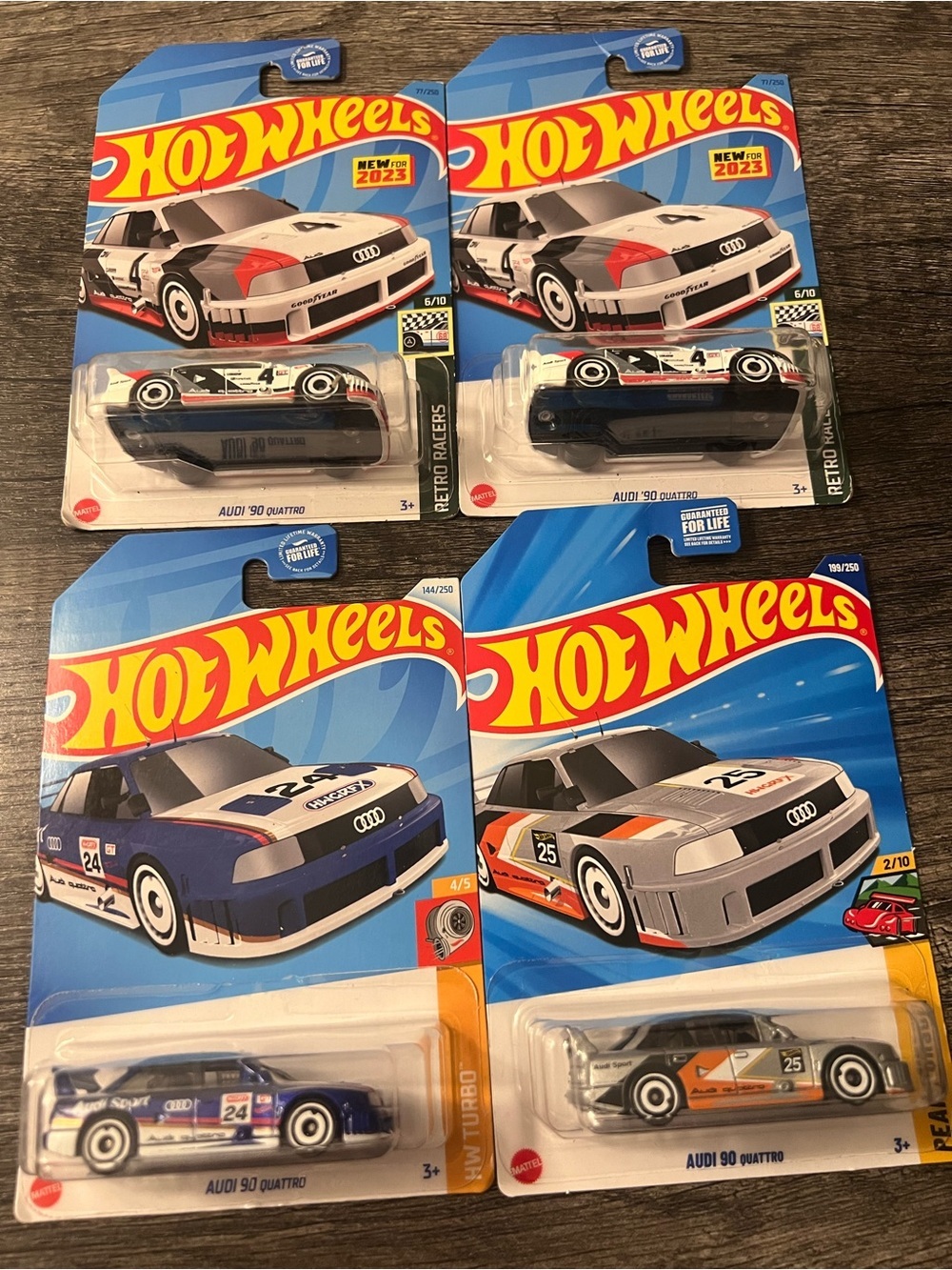 Hot Wheels Audi ’90 Quattro Bundle – 4 Car Lot – New on Card